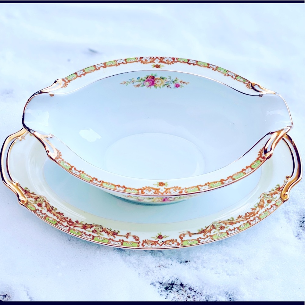 Noritake China Nana Rosa Gravy Bowl Vintage